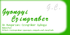 gyongyi czingraber business card