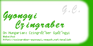 gyongyi czingraber business card